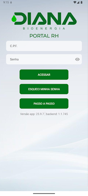 Portal RH Diana Bioenergia Screenshot 0