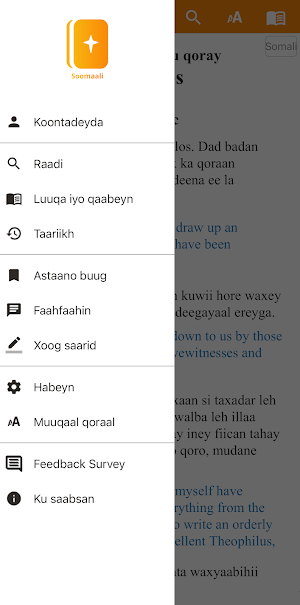 Soomaali Bible Screenshot 3