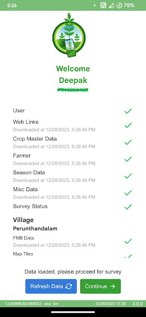 Crop Survey Screenshot 1