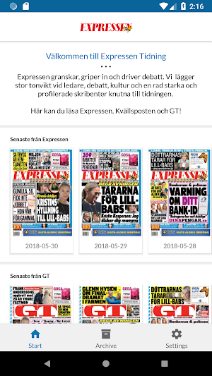 Expressen Tidning Screenshot 1