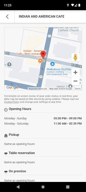 Indian and American Cafe Screenshot 2