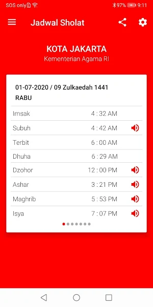 Jadwal Sholat Indonesia - Kiblat, Adzan, Tasbih Screenshot 0