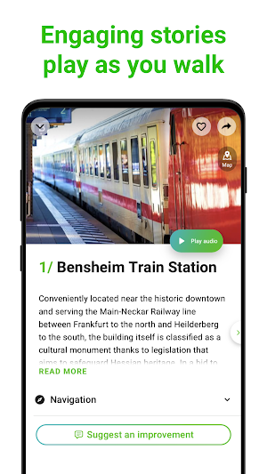 Bensheim Tour Guide:SmartGuide Screenshot 1