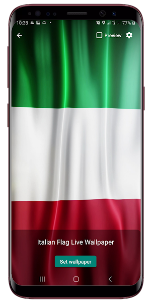 Italian Flag Waving Live Wallpaper Screenshot 1