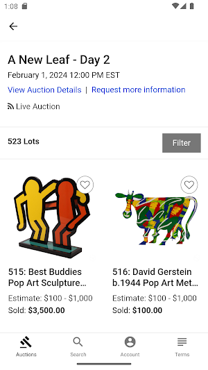 Hill Live Auctions Screenshot 1