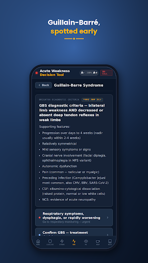 Acute Weakness Decision Tool Screenshot 3