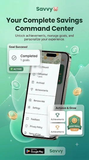 Savings Goals - Savvy Screenshot 2