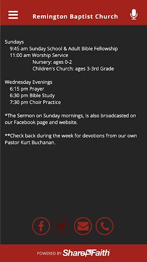 Remington Baptist Church Screenshot 1
