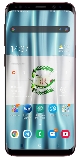 Guatemala Flag Live Wallpaper Screenshot 2