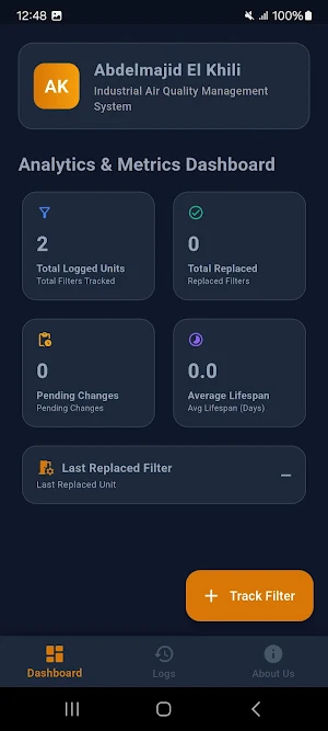 Filter Change Tracker Screenshot 0