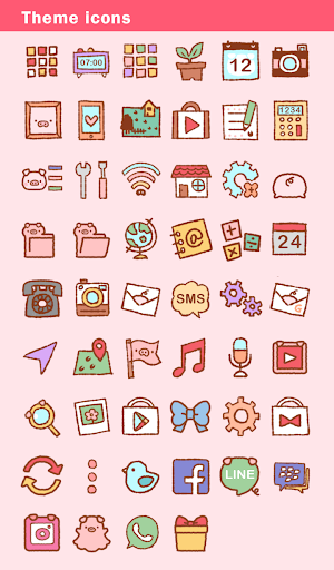 Cute Wallpaper Piggy Face Theme Screenshot 3