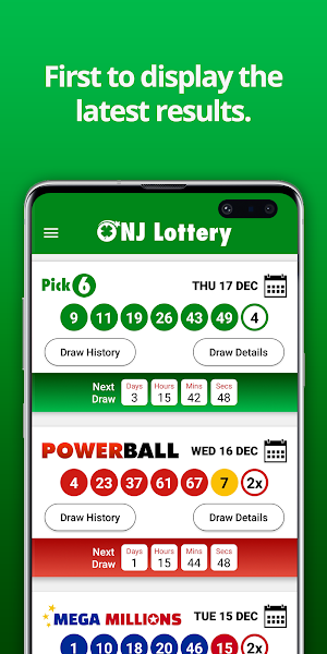 New Jersey Lottery Results Screenshot 0