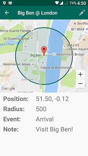 Arriving Departure Reminder Screenshot 0