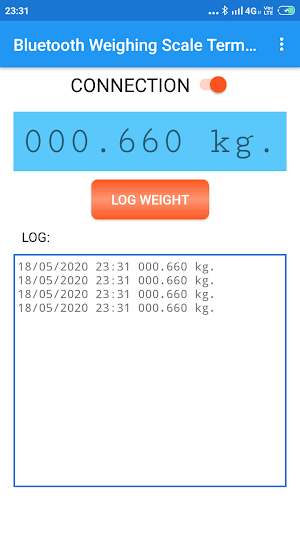 Bluetooth Weighing Scale Terminal Screenshot 3