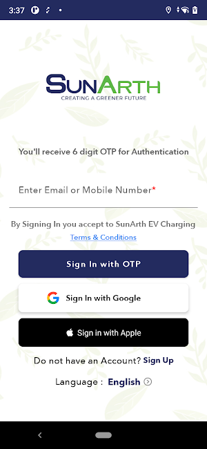 SunArth EV Charging Screenshot 2