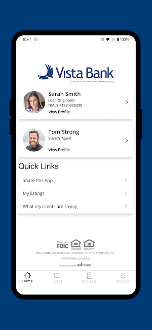 Vista Bank Mortgage App Screenshot 0