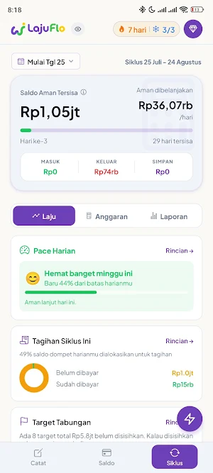 LajuFlo: Keuangan & Saldo Aman Screenshot 2