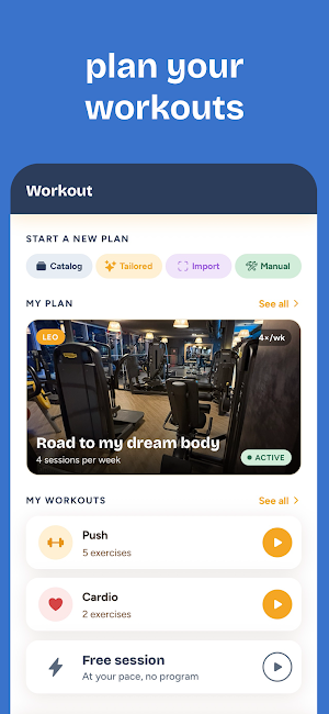 Fitleo: Gamified Gym Tracker Screenshot 1
