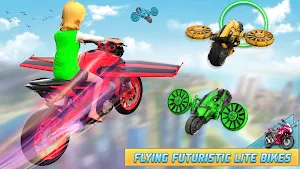 Flying Light Bike Stunts 3D Screenshot 0