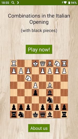 Italian Opening with black pieces (full version) Screenshot 0