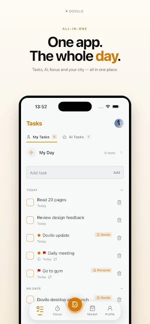 Dovilo: Focus, Build & To-Do Screenshot 0