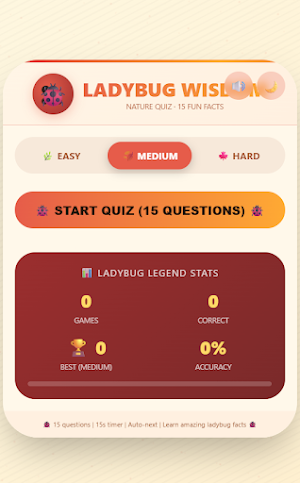Ladybug Oscarspin: Nature Quiz Screenshot 0
