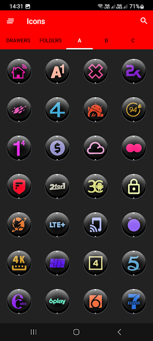 Dx Black Colorful Icon Pack Screenshot 3
