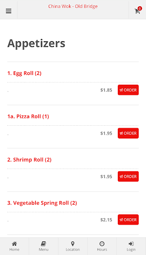 China Wok Old Bridge Ordering Screenshot 1