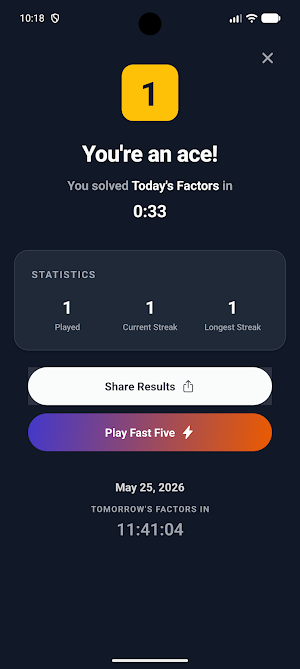 Factors Infinity Screenshot 3