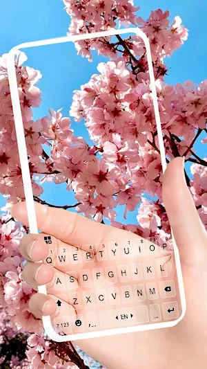 Flowers Transparent Keyboard Background Screenshot 2