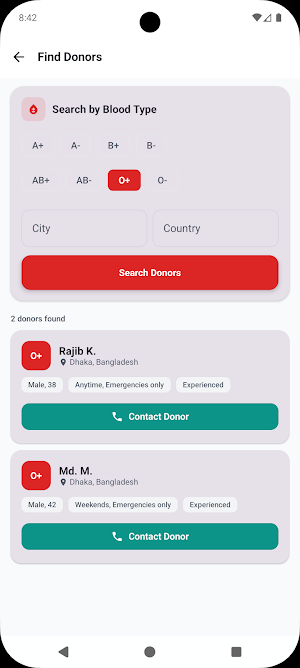 DonateBloodNow - Find Donors Screenshot 2