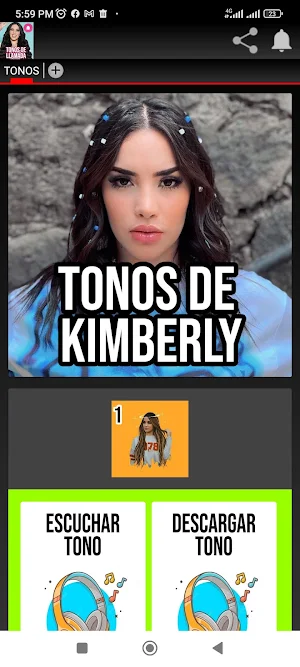 Tonos de Kimberly Loaiza Screenshot 1