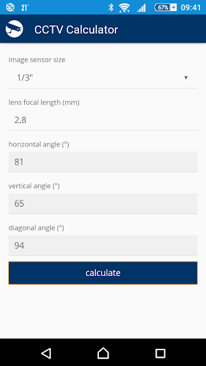 CCTV Calculator Screenshot 1
