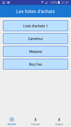 Liste de courses vocale Screenshot 1