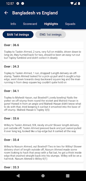 Cricket Score - World Cup 2023 Screenshot 2