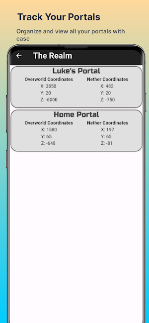 Nether Portal Calculator Screenshot 2