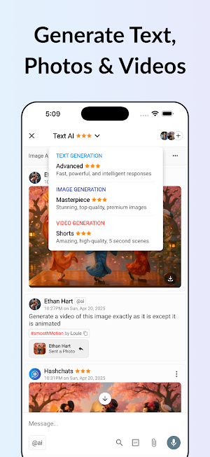 Hashchats – AI Group Chats Screenshot 1