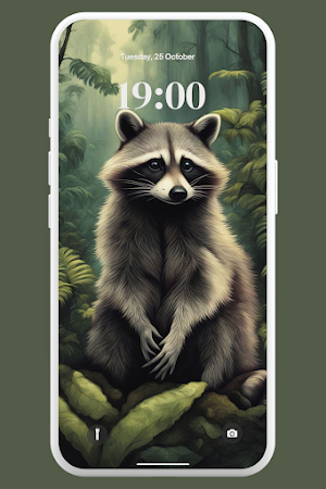 Kawaii Racoon Wallpaper 4K Screenshot 2