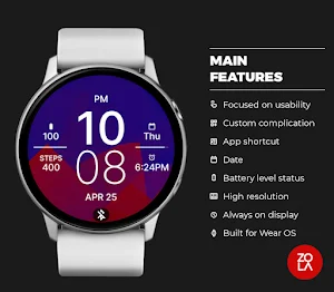 Blue Red Fit Watch Face Screenshot 1