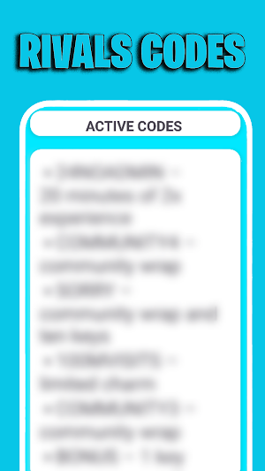 Rivals Redeem Codes Screenshot 1