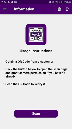 Purple Perks Business Screenshot 0
