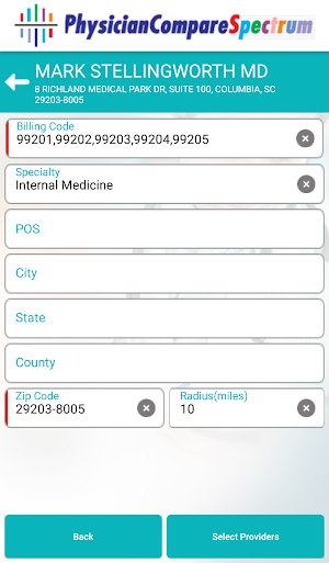 PhysicianCompareSpectrum Screenshot 3