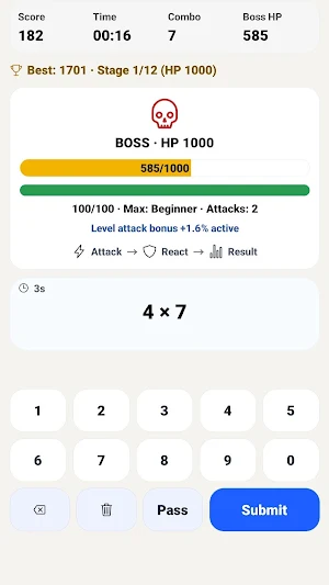 MTMaster - Multiplication Quiz Screenshot 2