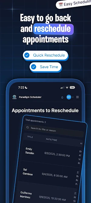 Paradigm Scheduler Screenshot 2