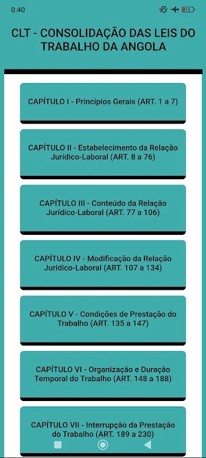Leis Trabalhista da Angola Screenshot 1
