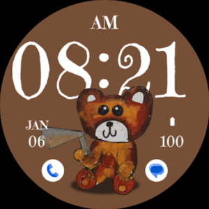 Animated Bear Watch Face Screenshot 3
