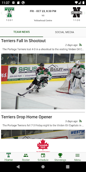 Portage Terriers Official App Screenshot 1