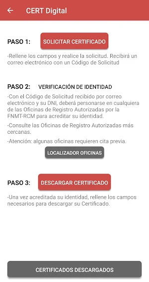 Certificado digital directo con DNI o verificación Screenshot 2