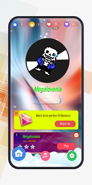 Piano Tap for Megalovania Sans Undertale Game Screenshot 0