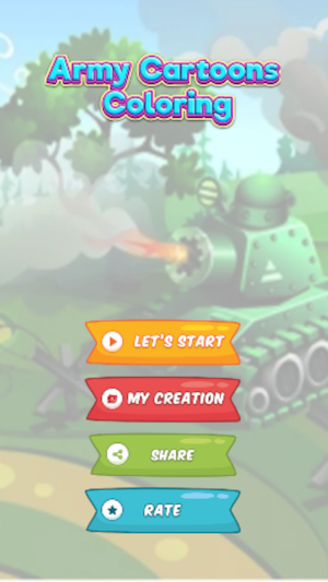 coloring cartoon soldiers Screenshot 1